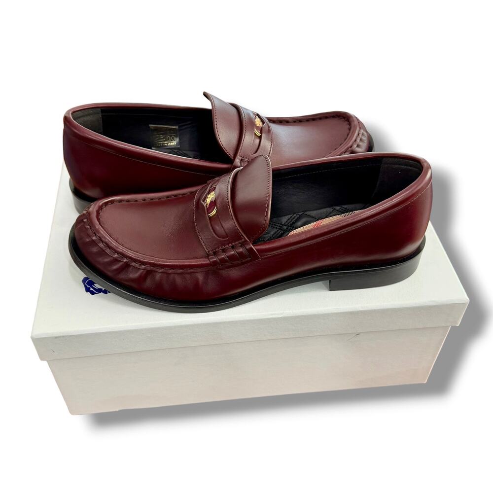 Burberry Women’s Cadet Leather Penny Loafers Fig Size US8.5 EU39 8111870